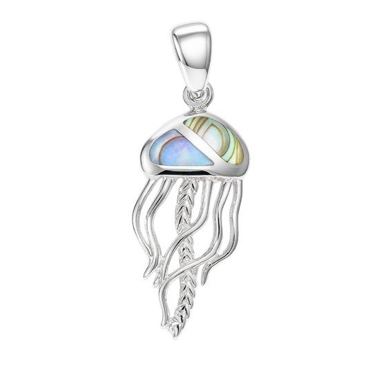 Zilveren Kwal Portugees Oorlogschip met albalone kettinghanger