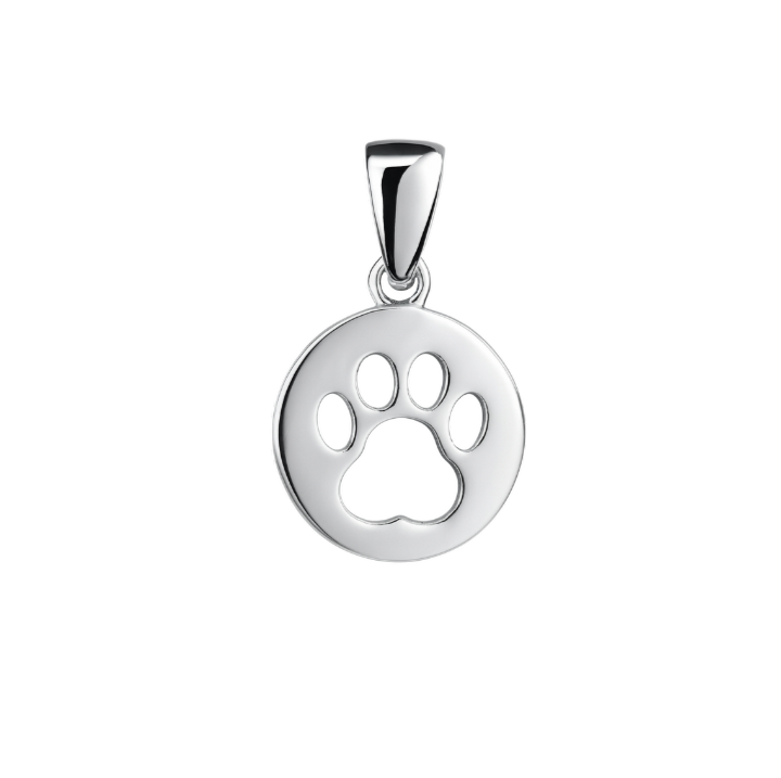 Zilveren Hondenpoot kettinghanger