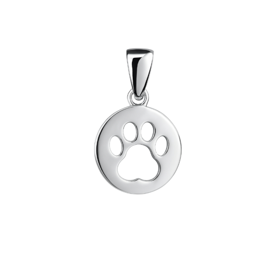 Zilveren Hondenpoot kettinghanger