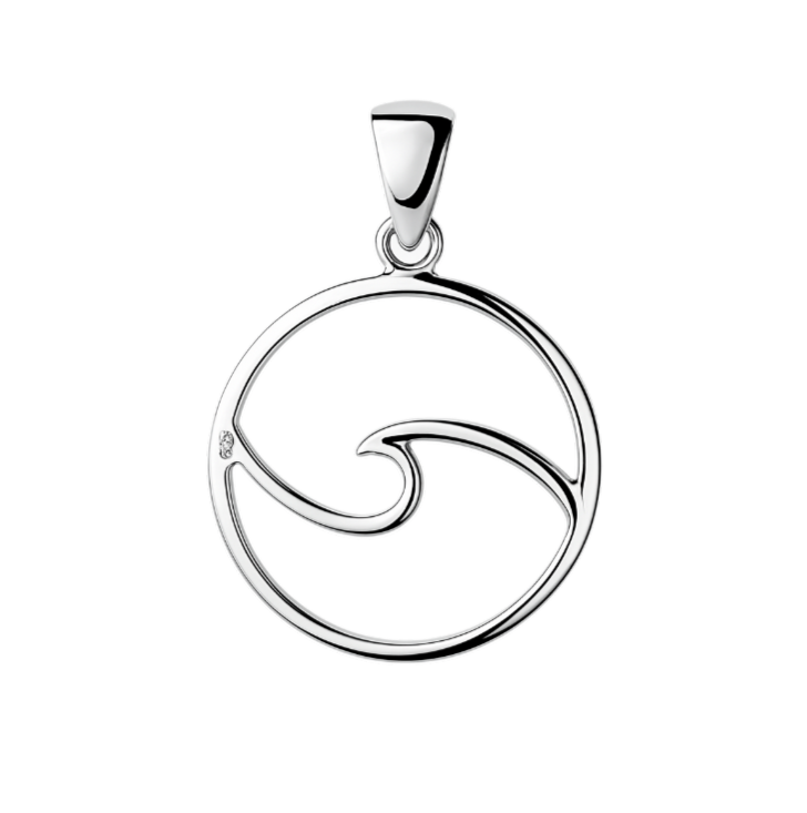 Zilveren Golf opengewerkt kettinghanger 