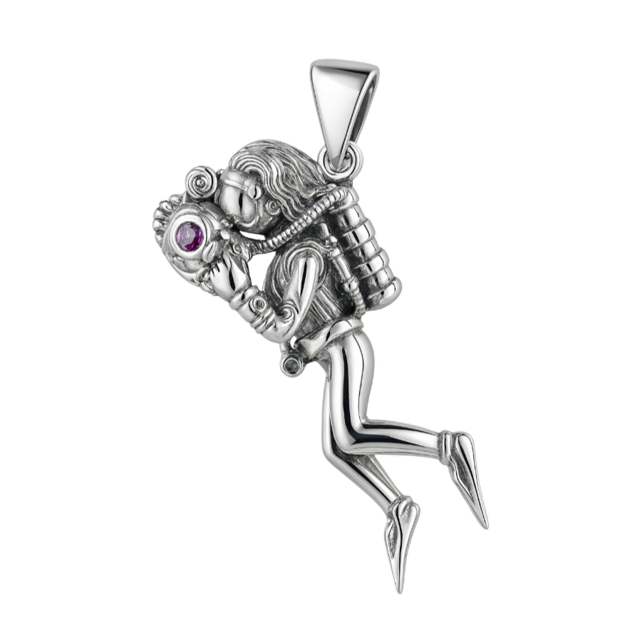 Zilveren Duiker fotograaf kettinghanger