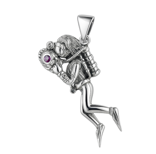 Zilveren Duiker fotograaf kettinghanger