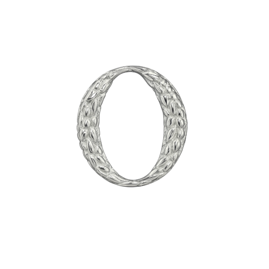 Zilveren Slangenhuid in ovaal kettinghanger KHZ-5660