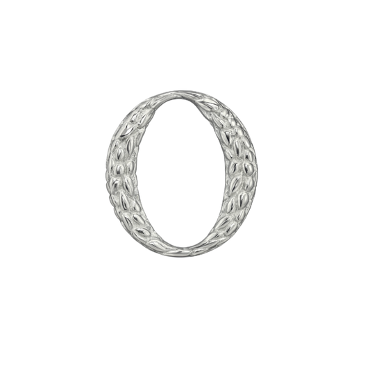 Zilveren Slangenhuid in ovaal kettinghanger KHZ-5660