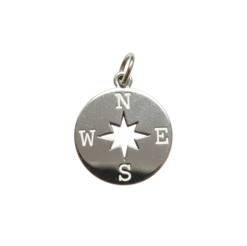 Zilveren Windroos klein kettinghanger KHZ-5663