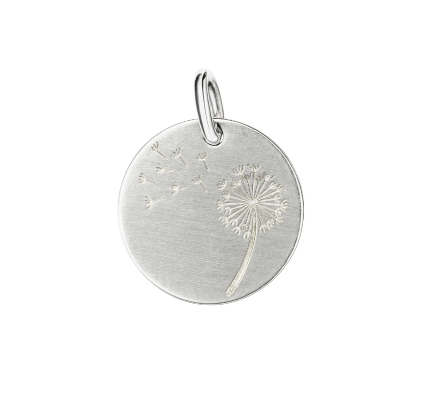 Zilveren Paardenbloem klein kettinghanger KHZ-5664