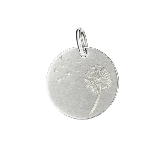 Zilveren Paardenbloem klein kettinghanger KHZ-5664