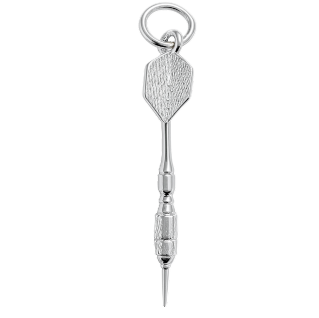 Zilveren Dartpijl in detail kettinghanger KHZ-5671