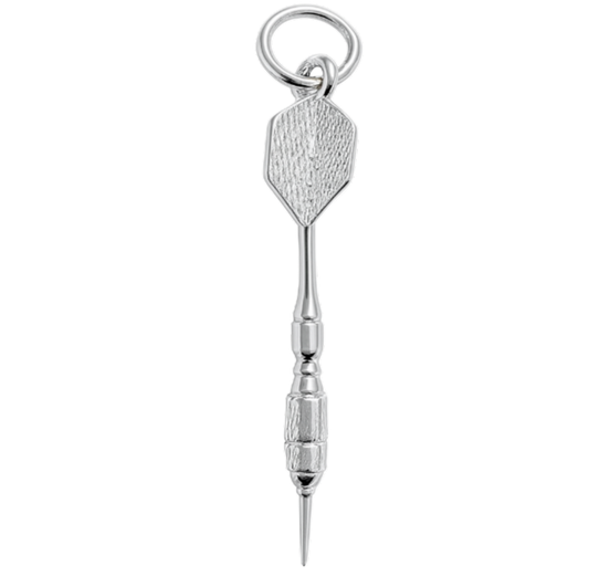 Zilveren Dartpijl in detail kettinghanger KHZ-5671