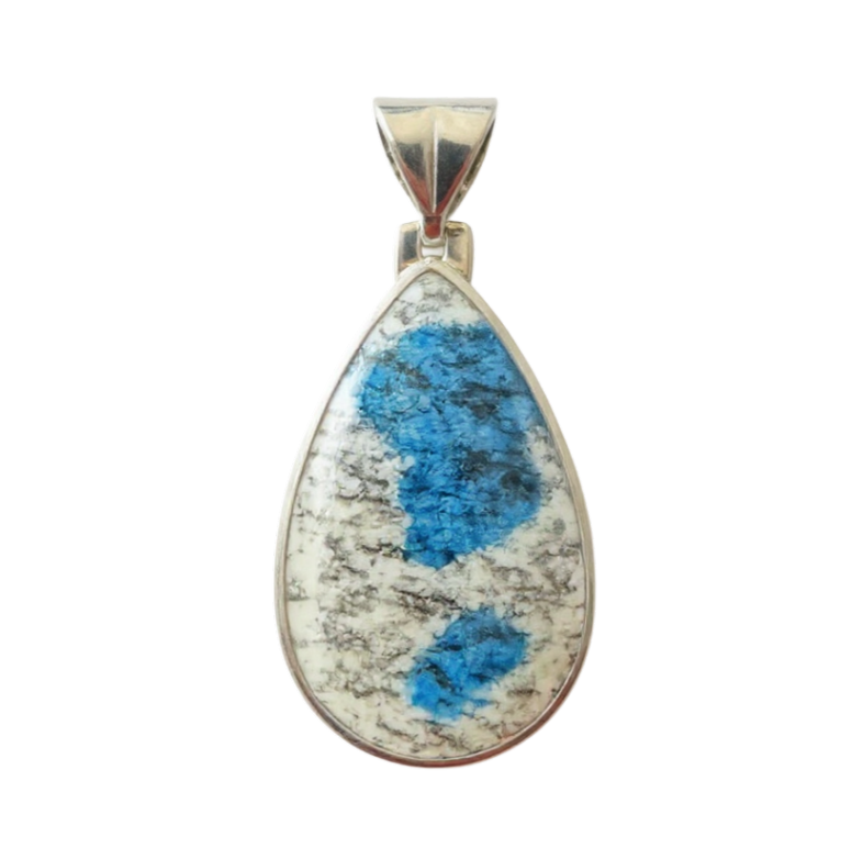 Zilveren K2 Jaspis Kitaniet druppel kettinghanger