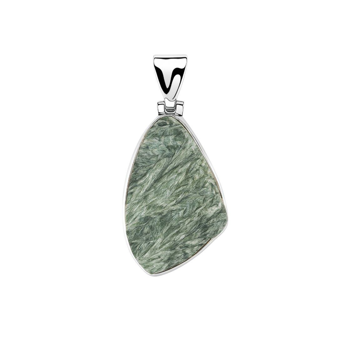 Zilveren Serafiniet ruw vrije vorm groot kettinghanger KHZ-5701