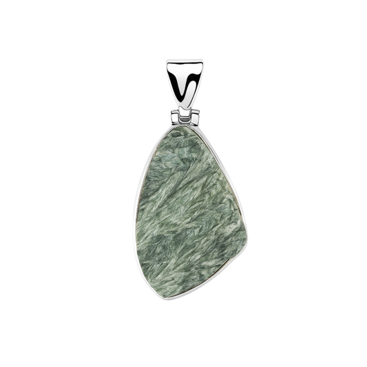 Zilveren Serafiniet ruw vrije vorm groot kettinghanger