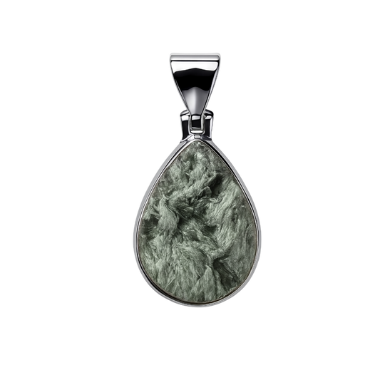 Zilveren Serafiniet ruw druppel kettinghanger