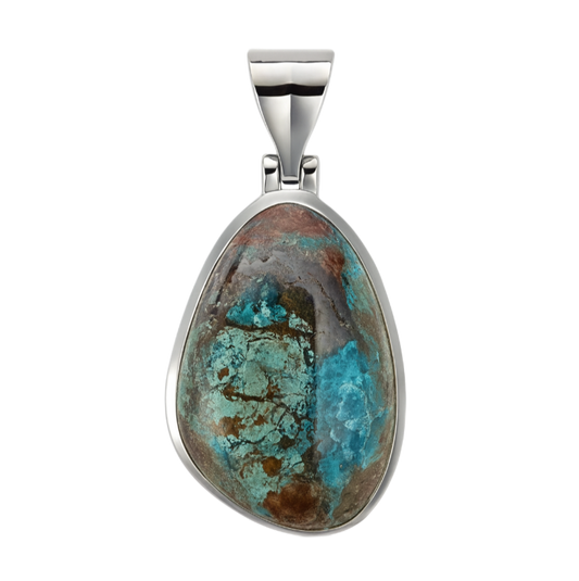 Zilveren Shattuckiet vrije vorm edelsteen kettinghanger