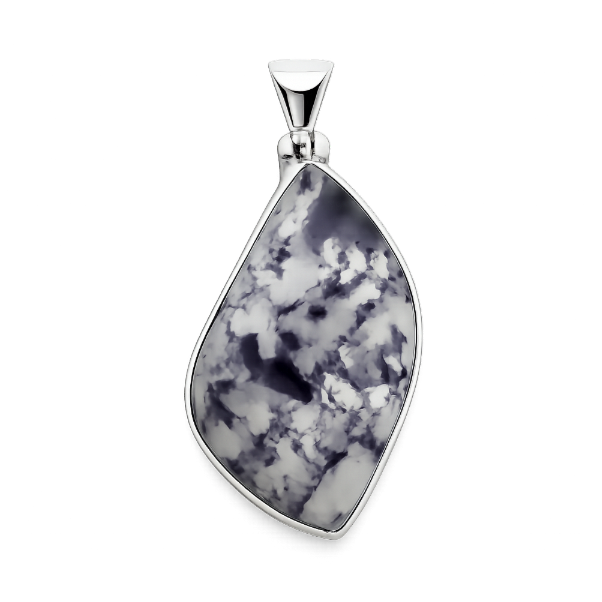 Zilveren Tiffany Bertrandiet vrije vorm edelsteen kettinghanger KHZ-5757-2