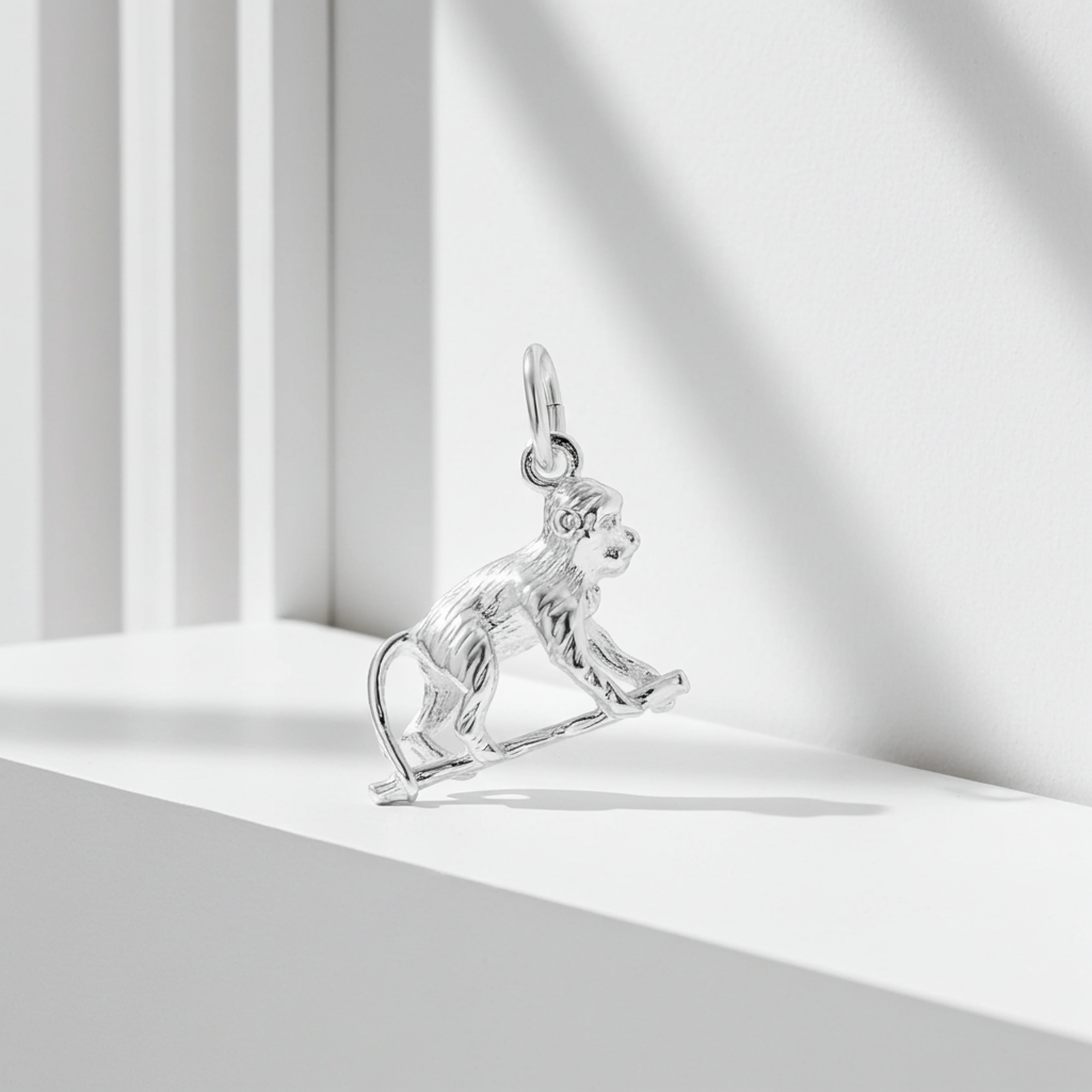 zilveren kettinghanger aap mooyejewelry