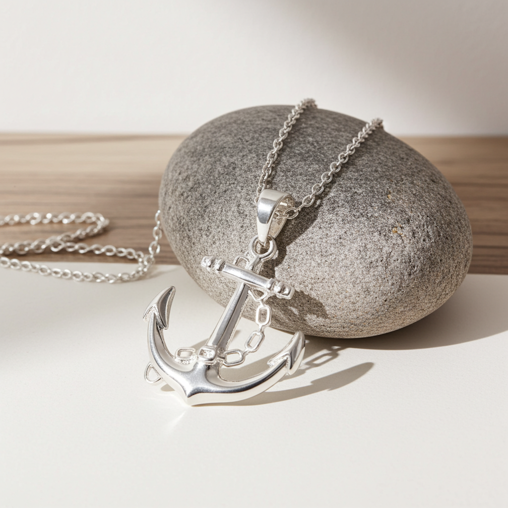 anker zilveren ketting mooyejewelry